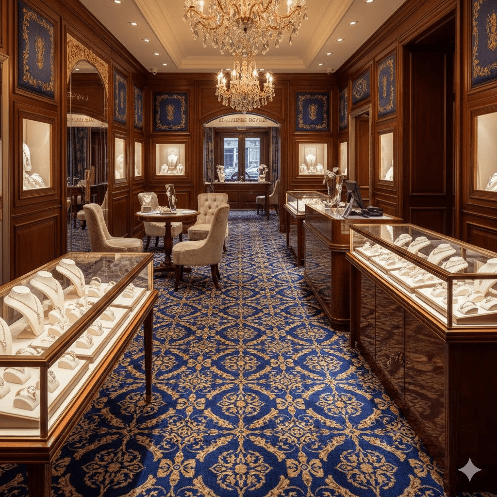 Réalisation moquette bijouterie