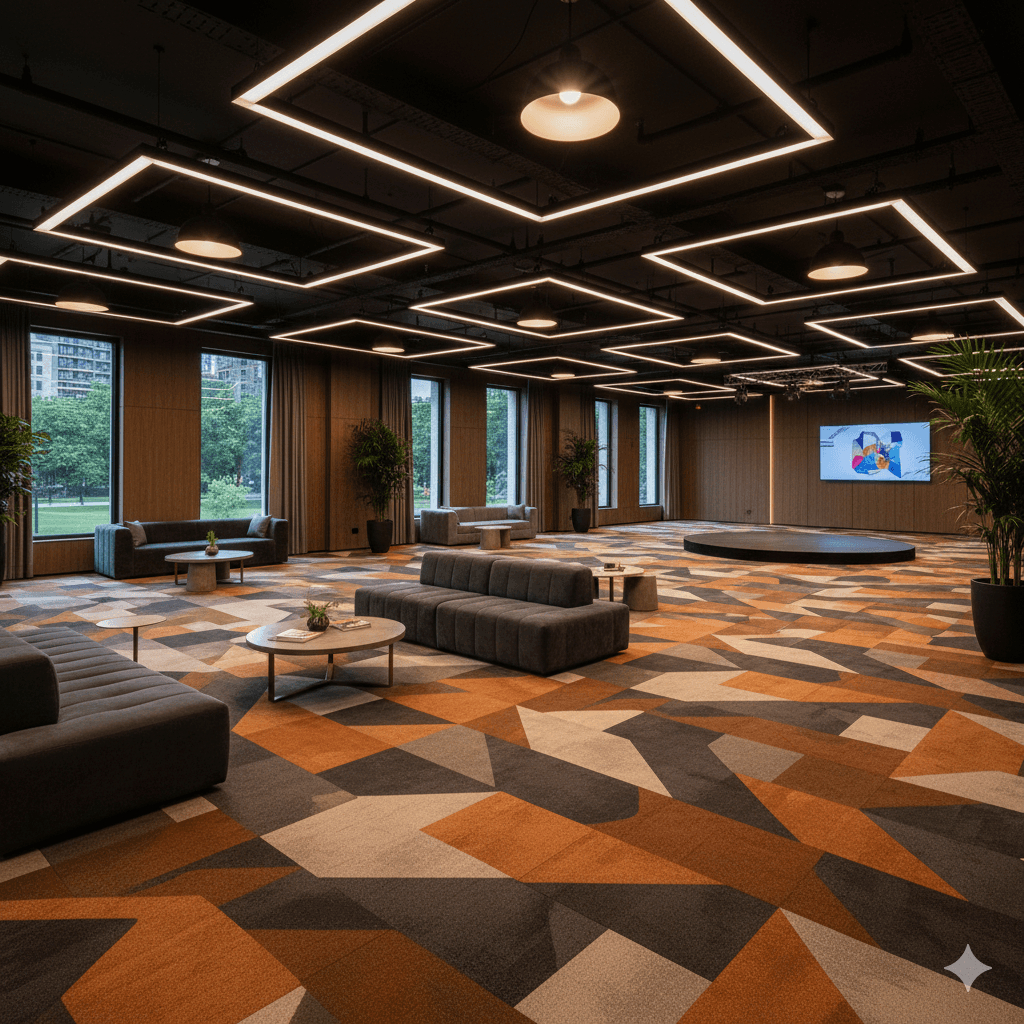 Réalisation moquette salle de sport